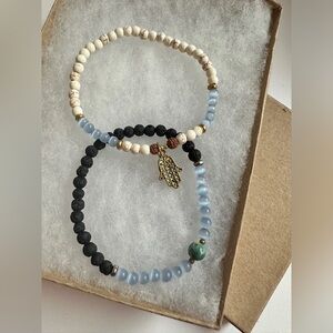 Set of two Bali yoga bracelets.